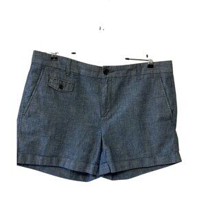 Banana Republic Shorts Womens Denim Chambray 5 Pockets Blue 100% cotton sz 12